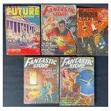 5pc Sci-Fi Pulps w/ Robot Cover & Fantastic Story