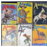 6pc 1920s-40s Adventure Pulps