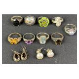 Sterling Silver Rings & Earrings