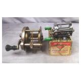 2pc Vintage Pflueger Bait Casting Reel Lot