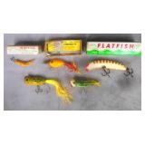5pc Vintage Plastic Fishing Lures Lot