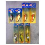 7pc Vintage Mannï¿½s Bait Co. Plastic Lures Lot