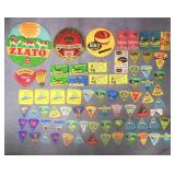 75 pc Vintage Food Product Labels Lot