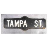 Antique Metal Tampa St. Sign