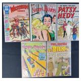 5pc Silver-Bronze Age Comic Books w/ Romance