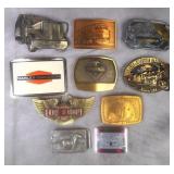 10pc Vintage Menï¿½s Belt Buckle Lot
