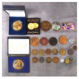 24pc Collectible Medals/Tokens/Coins Lot