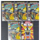 5pc Adam Kubert Signed Ghost Rider Comic Books