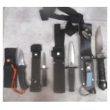 4pc Hunting & Survival Knives Lot