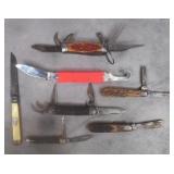 7pc Antique & Vintage Folding/Pocket Knives Lot