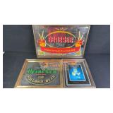 3pc Beer & Gin Advertising Mirrors