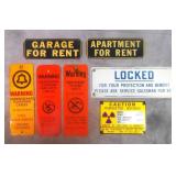 Vintage Metal Display Signs Grouping