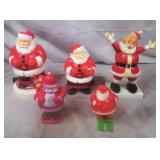 Vintage Plastic & Rubber Santa Claus Lot
