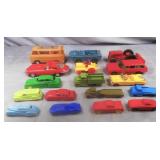 17pc 1950's-1960's Plastic & Rubber Vehicles Lot