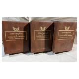 3pc Vtg 22K Gold Replica Stamps In Binders