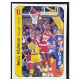 1986 Fleer Sticker #9 Akeem Olajuwon Rookie Card