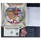 Joe Montana Hand Signed Gartlan Plate w/ JSA