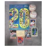 8pc 1977-1994 Baseball Memorabilia Signed Lot