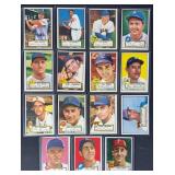 15pc 1952 Topps Baseball Cards