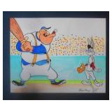 Richard Maurizio Signed Baseball Bugs Artwork