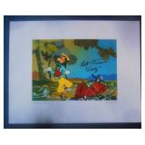 Bill Farmer "Goofy" Signed Football Lithograph
