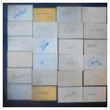 24pc Baseball Signed U.S. Postal Cards Lot