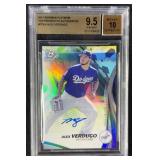Beckett 9.5 Auto 10 BP #TPAV Alex Verdugo RC