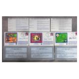 3pc Baseball Players Signed Bull's Eye Cachets