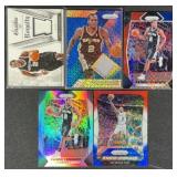 5pc Kawhi Leonard Basketball Cards w/ Relics