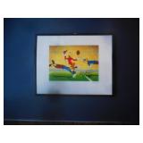 Bill Farmer "Goofy" Signed Football Lithograph