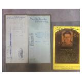 3pc Baseball Hall of Famer Signed Lot