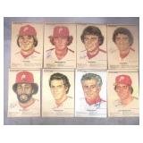 8pc 1980 Philadelphia Phillies Signed Photos Lot