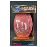 Eli Manning SB XLII MVP Signed Football w/ Steiner