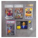 5pc 2012-2021 Graded Rookie Football Cards Lot