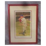 Framed Richie Ashburn/Dick Perez Signed Lithograph