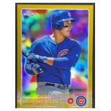2015 Topps Chrome #122 Anthony Rizzo Gold #38/50