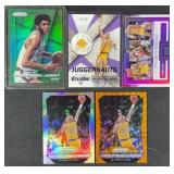 5pc Kareem Abdul-Jabbar Basketball Cards w/ Prizm