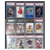 12pc Beckett & PSA Football & Basketball Cards