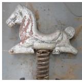 Cast Aluminum Horse Playground Spring Rider