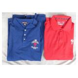 2pc Philadelphia Phillies Polo Shirts Lot