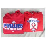 2pc Philadelphia Phillies Hooded Sweatshirt Lot