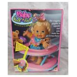 1992 Mattell Inc. Baby Walk'n Roll Doll