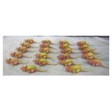 22pc 1978 Plastic Triceratop Figures Lot