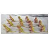 12pc 1978 Plastic Tyrannosaurus Figures Lot