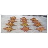 12pc 1978 Plastic Stegosaurus Figures Lot