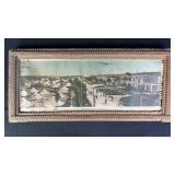 Antique Tramp Art Panoramic Picture Frame