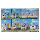 8pc 1998 Teletubbies Deluxe Foam Puzzles Lot