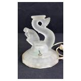 Clear Dolphin Art Deco Lamp
