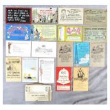 18pc Antique Sunday Rally Day Postcards Lot