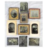 10pc Antique Tin Type Photos Lot